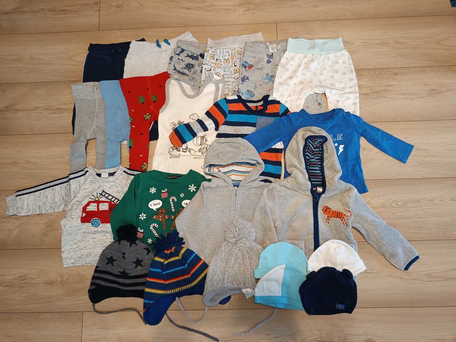 Zestaw ubranek jesień zima r 74 dla chłopca