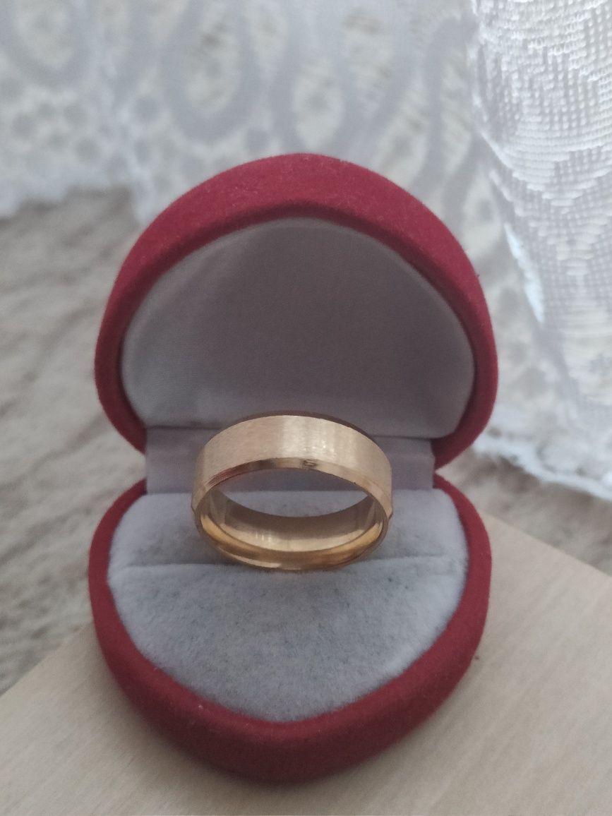 Pierścionek stal nierdzewna unisex pierścionek obrączka kolor złoty