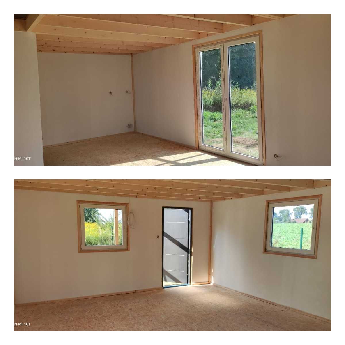 Dom drewniany całoroczny 35m2 (70m2 z poddaszem) 3 pokoje