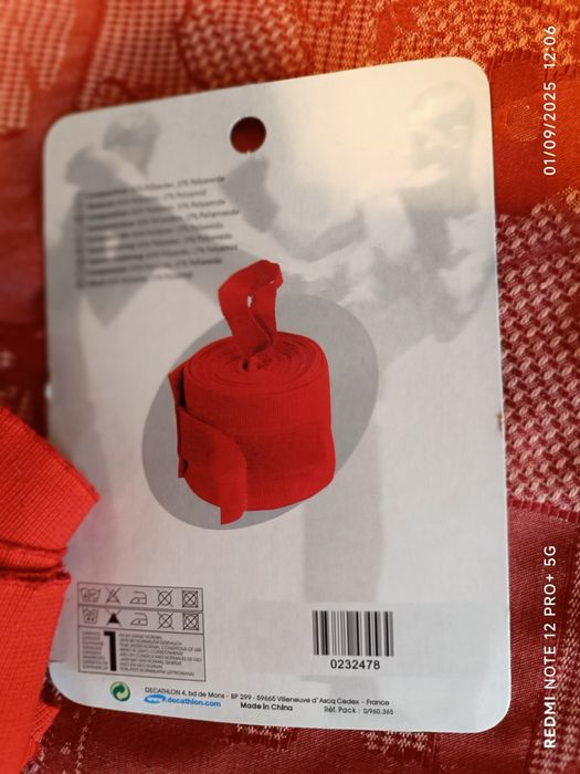 Pack de luvas de box com embalagem, banda de protecção e protectores