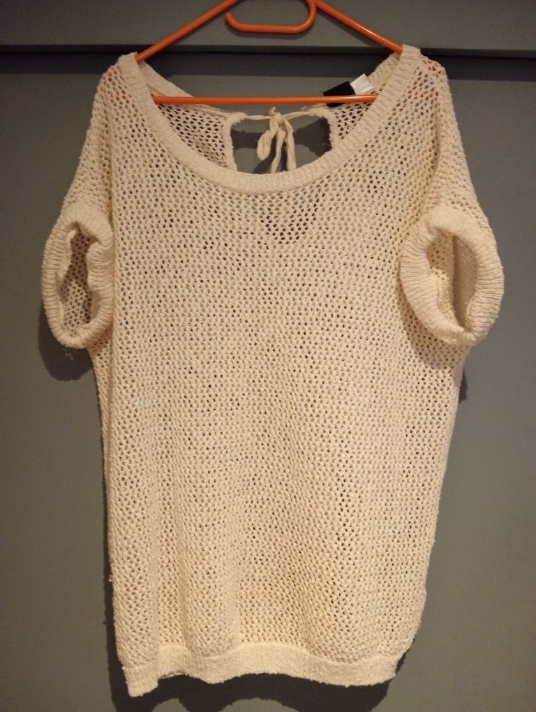 Sweter krótkie rękawki , L