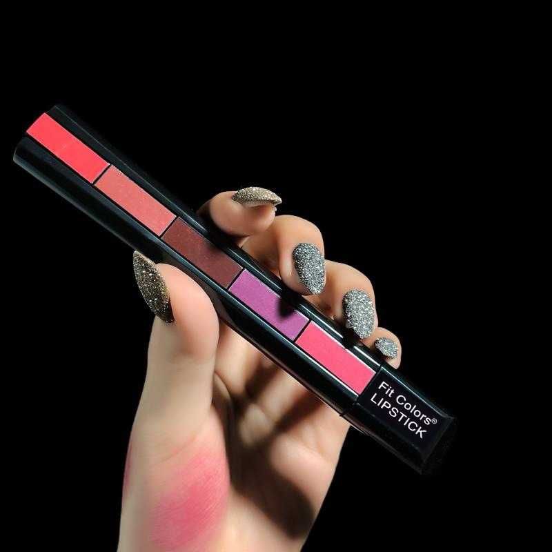 Pomadka Szminka matowa 5w1 Fit Colors Lipstick 5 kolorów zestaw 1