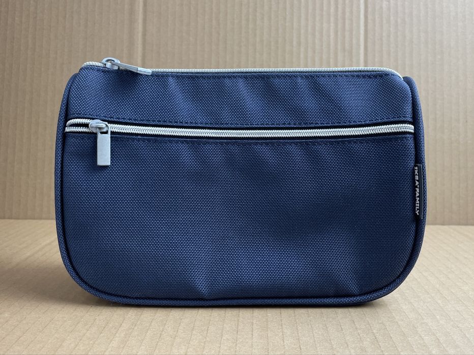 Текстильна косметичка ikea , органайзер з кишенями на блискавці