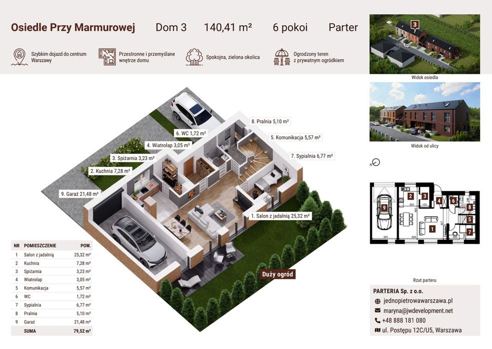 Jednopiętrowy dom pod Legionowem, szybki dojazd do Warszawy