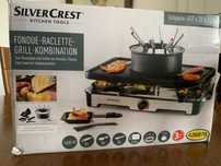 Grill elektryczny z zestawem do fundue i raclette