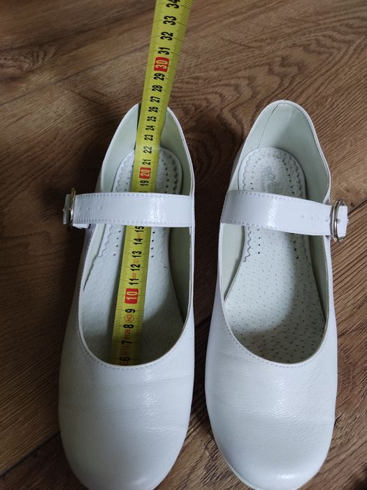 Buty białe komunia baleriny Miko 812 36,37