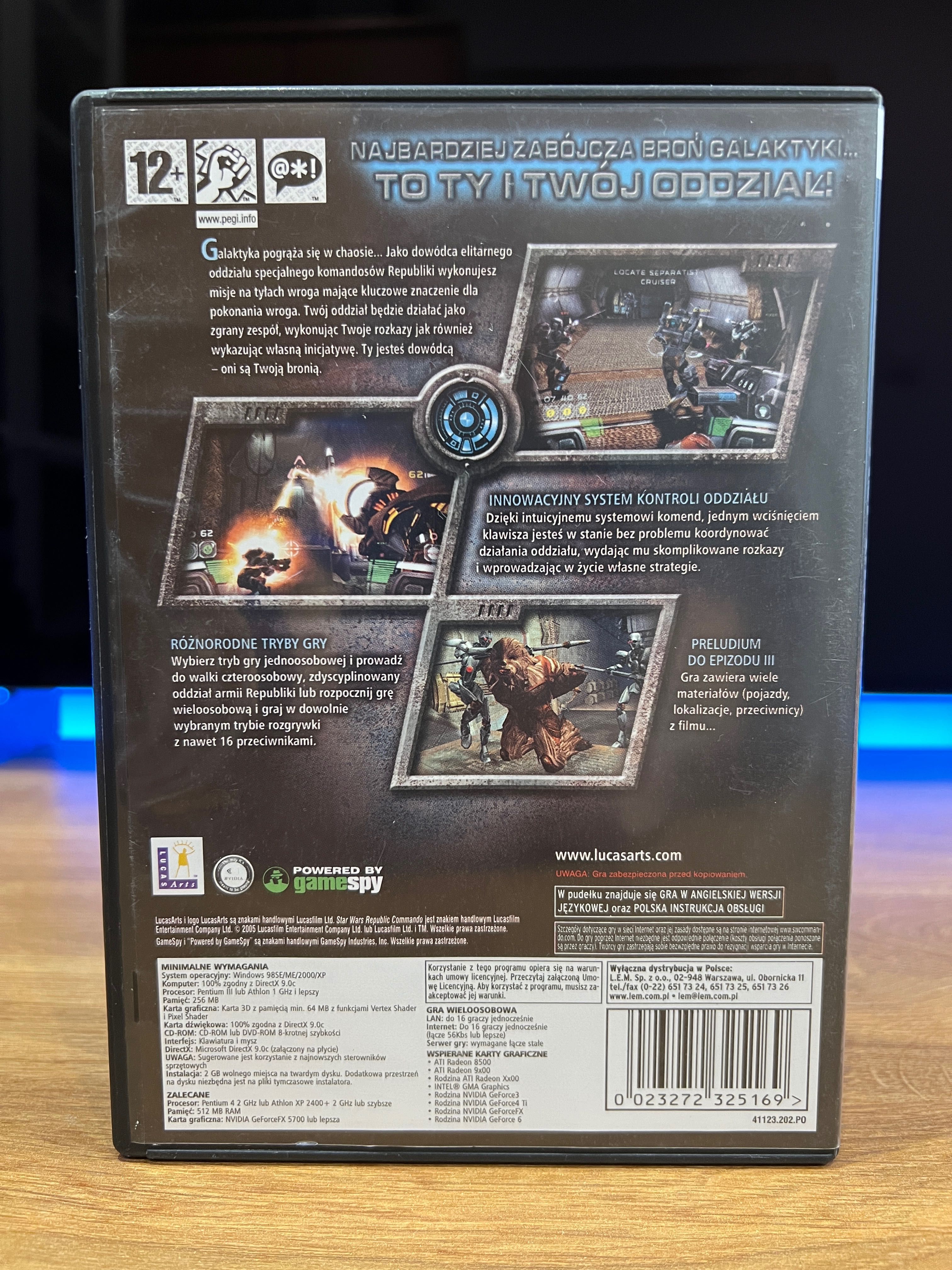 Star Wars Republic Commando (PC PL 2005) DVD BOX  premierowe wydanie