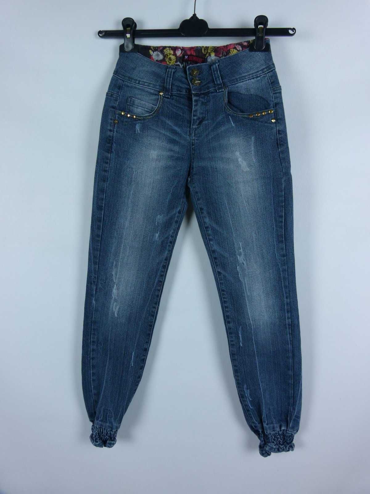 Denim Co. spodnie dżins ściągacze 25" 152 cm
