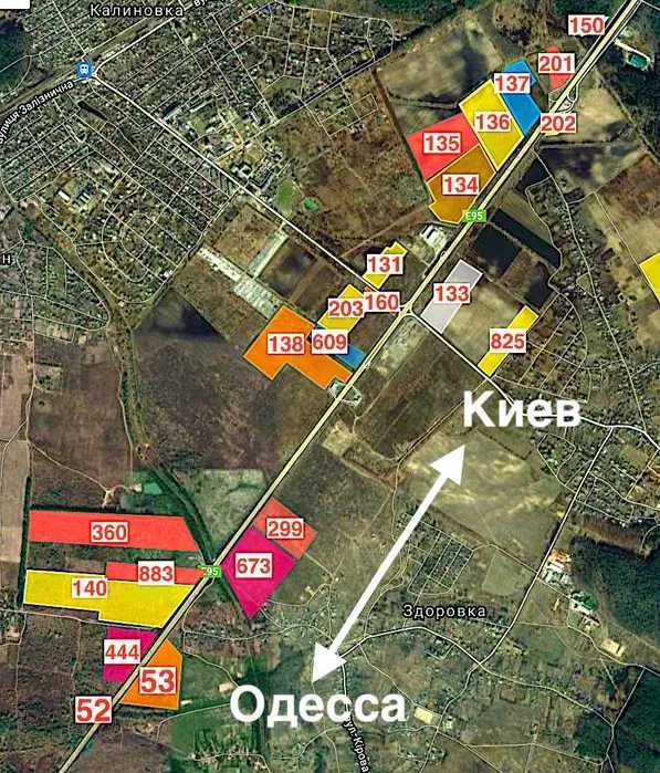 Фасадна ділянка під Києвом Цільове- автотранспортне Бориспільський