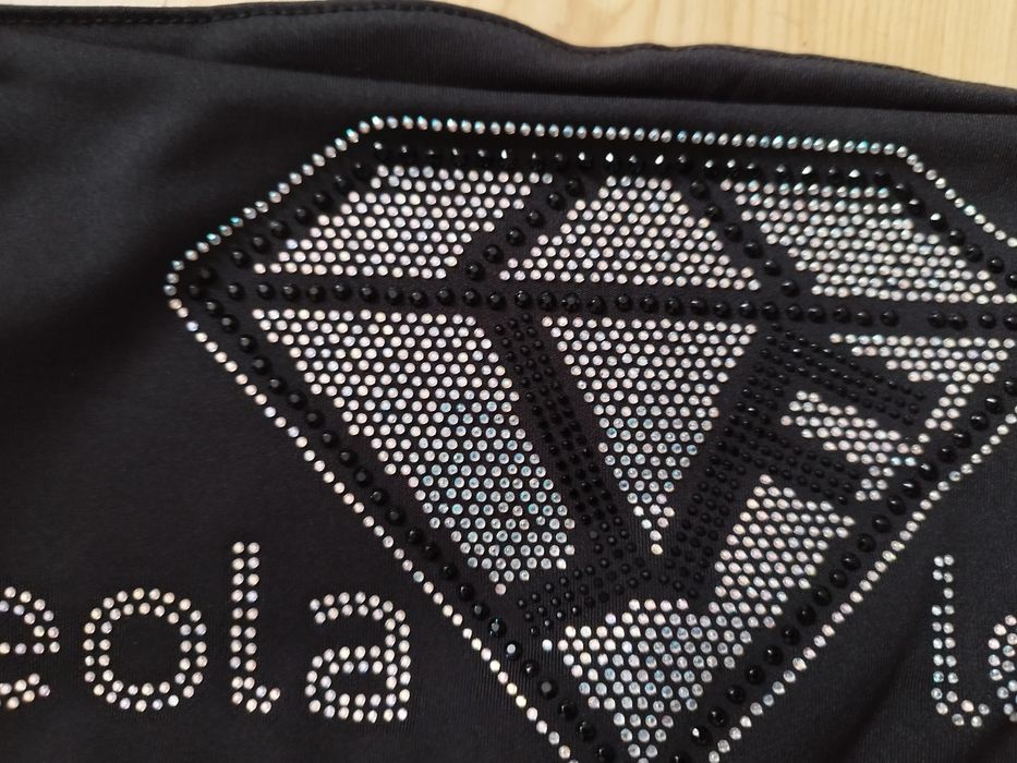 Wyszczuplające legginsy cekiny holo S