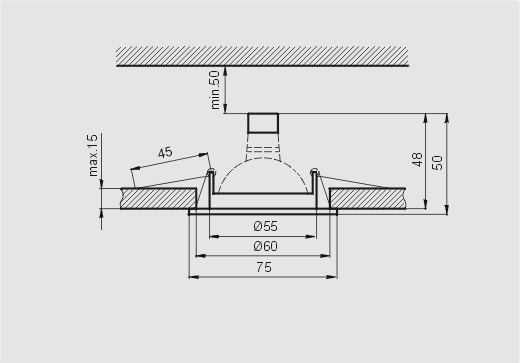 Светильники потолочные BRILUX DL-20 с лампами 12V 20W патронами GU5,3