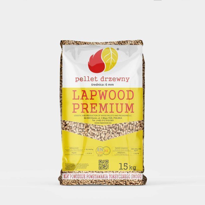 Polski pellet sosnowy LAPWOOD PREMIUM 6 mm | Producent | ENplus A1
