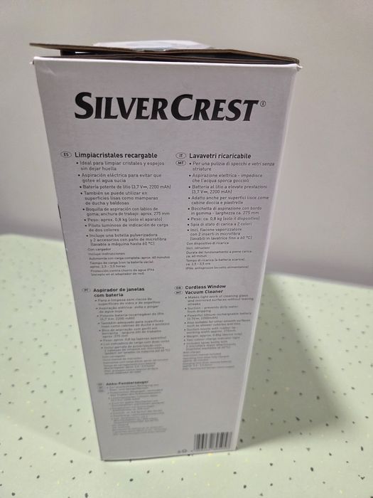 Aspirador manual vidros Silvercrest