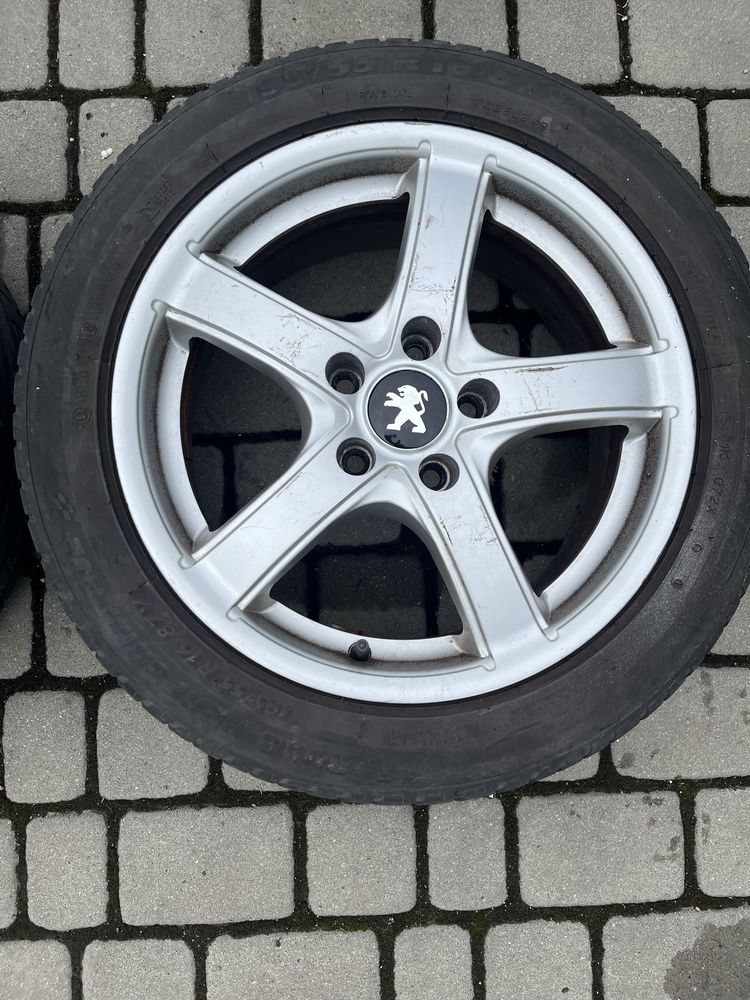 Alufelgi 5x108 16 cali Peugeot 208, 308, Citroen opony 195/55/16