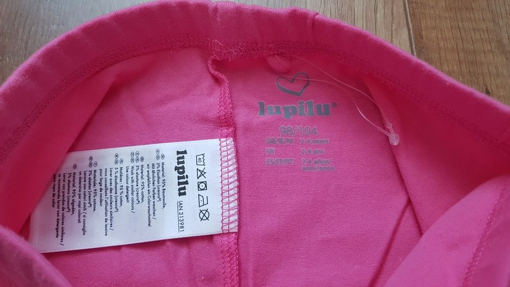 Lupilu getry legginsy dziecięce różowe 98/104 cm Nowe