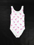 białe body z flamingami 34 XS flamingi stradivarius