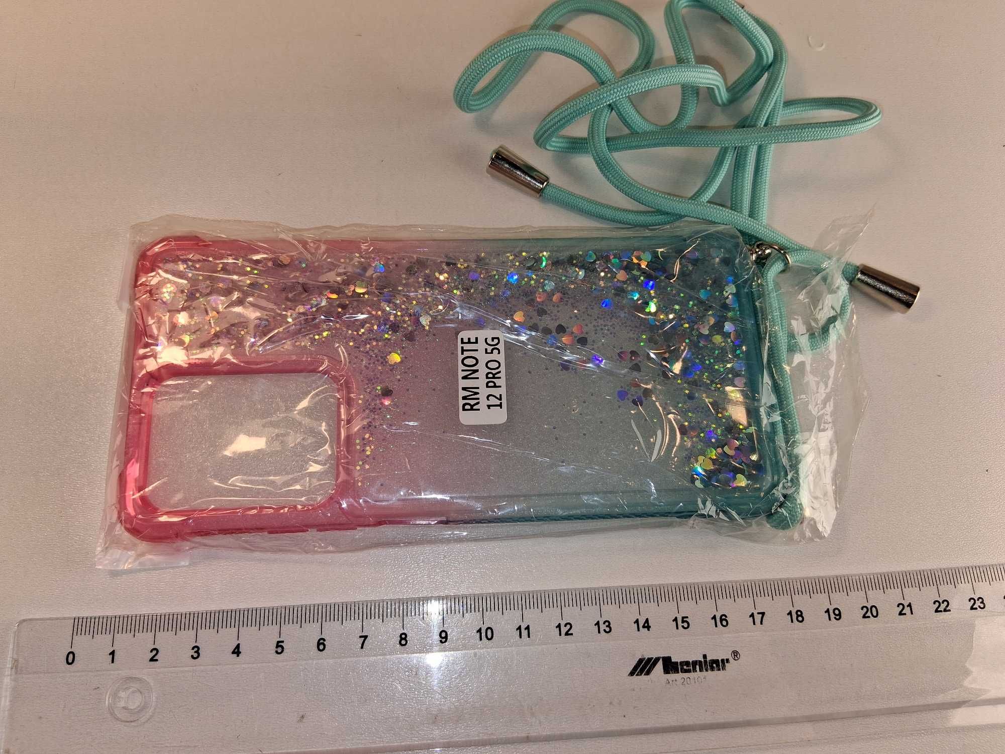 E079 Etui Brokatowe Ze Smyczą Xiaomi Redmi Note 12 Pro 5G/Poco X5 Pro