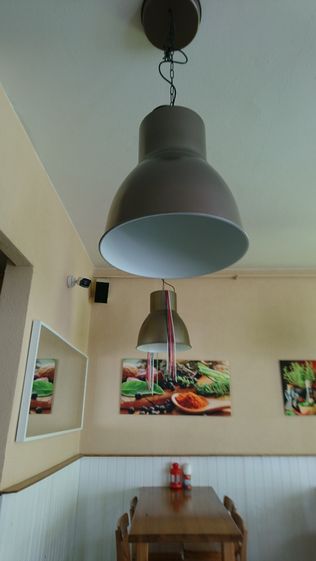 Lampa Hektar Ikea 47cm Brąz/złoto 9 szt