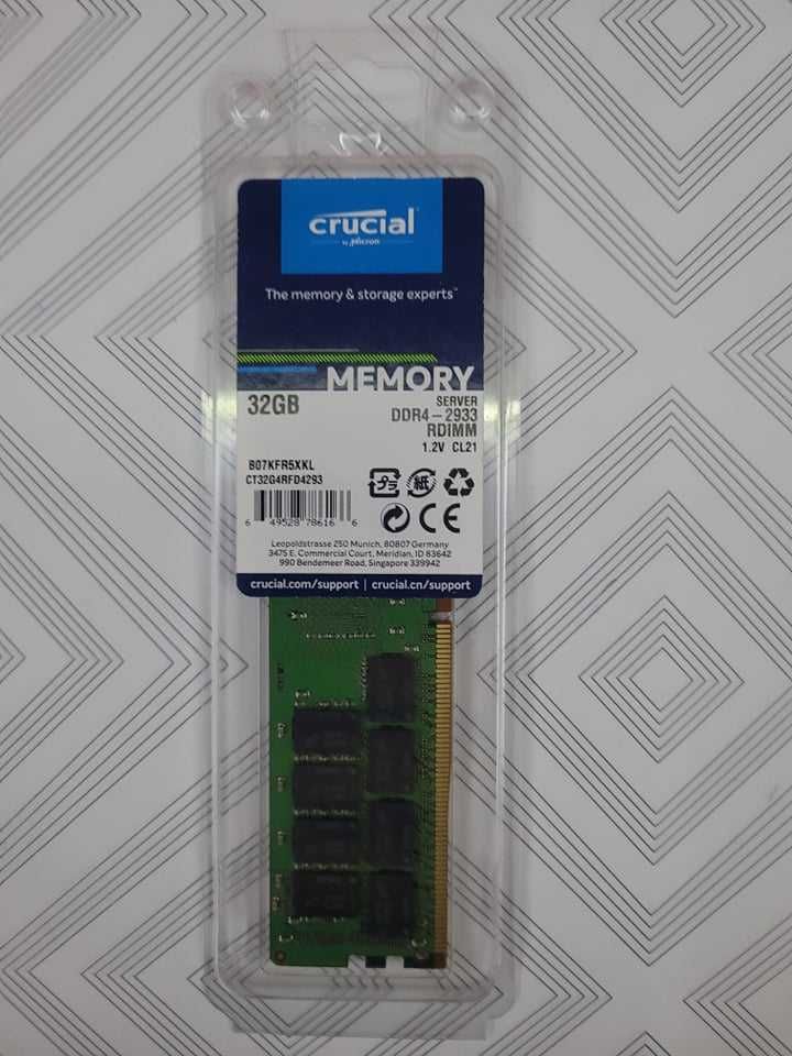 Pamięć Crucial DDR4-2933 RDIMM 1.2V CL21 SERVER 32GB