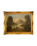 Pintura lago castelo Romantismo | século XIX