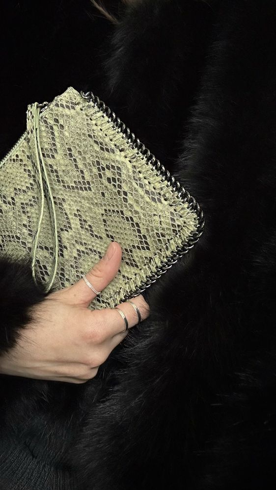 Saszetka Mango kopertówka torebka clutch snake pochette