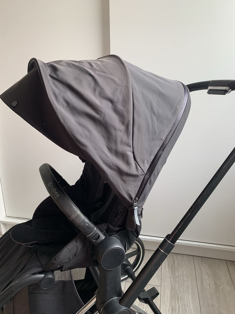 Cybex Priam 4.0 2w1 gondola spacerówka deep black czarny gratis folia