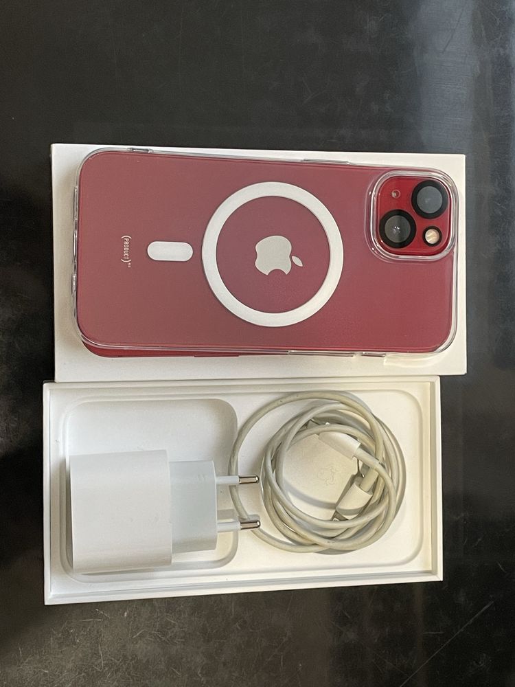 Apple iPhone 13 Red 128GB. 100% baterii.