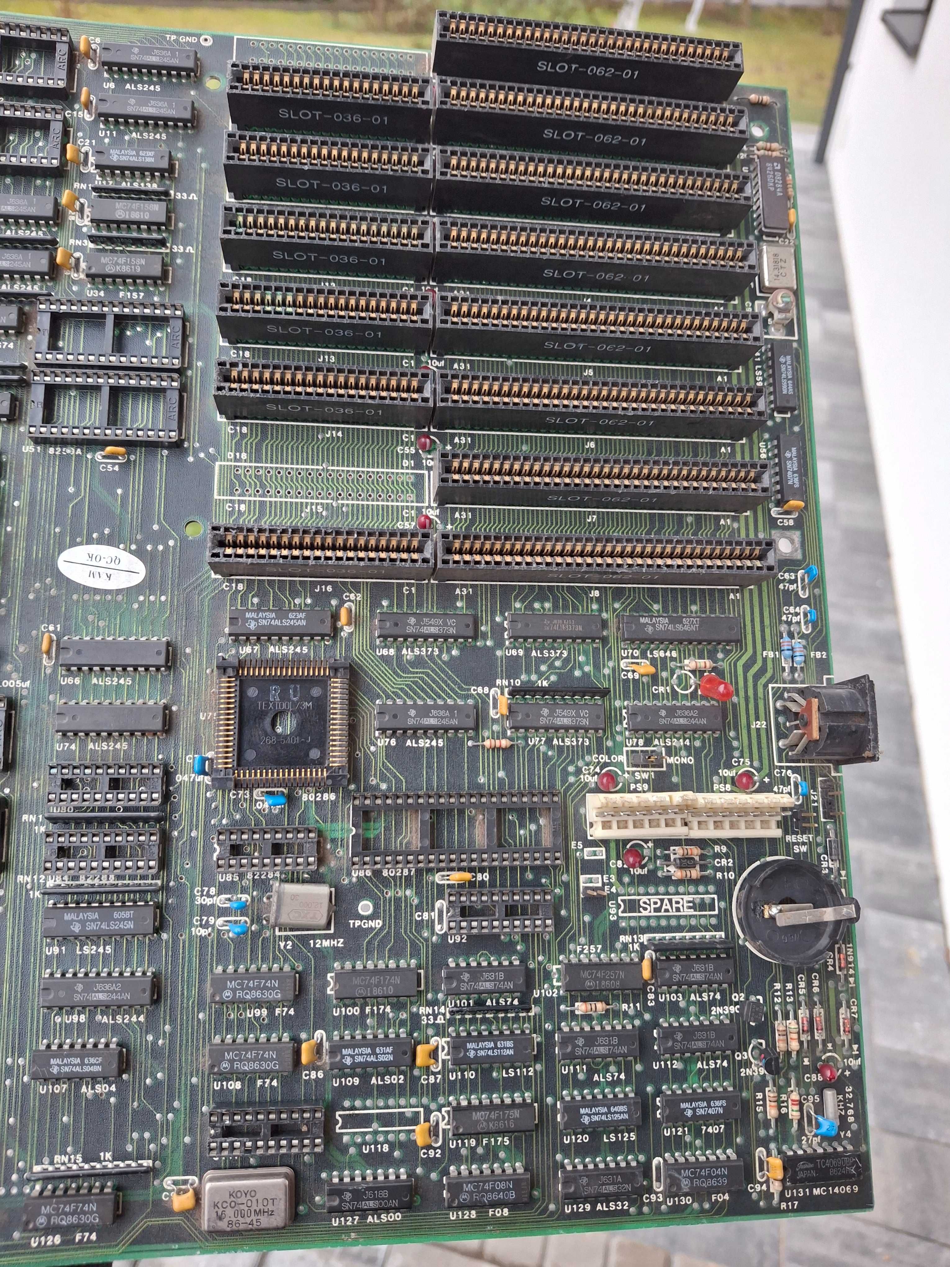 Stara płyta główna AT 286 IBM Retro