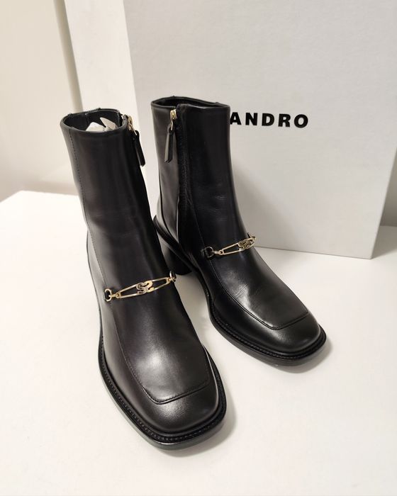 Sandro Paris шкіряні жіночі ботильони