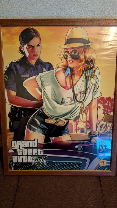 Poster GTA 5 emoldurado