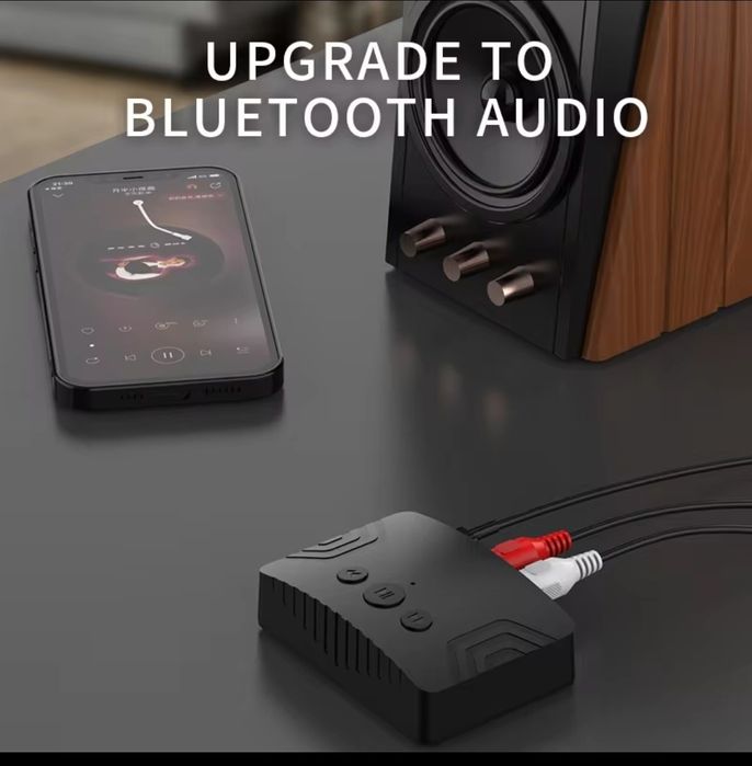 Bluetooth 5.3 аудіоприймач AUX RCA USB — адаптер для авто, колонок,