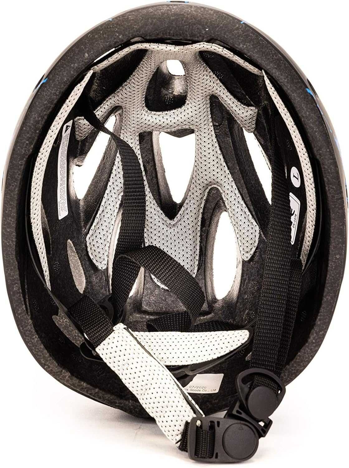 Kask Rowerowy Urban Prine Czarno Niebieski Rozm L 58-62 cm Bez Osłonki