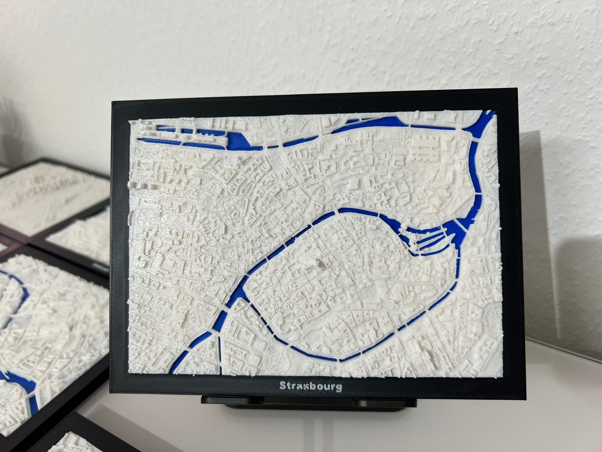 Mapa 3D com relevo Estrasburgo França