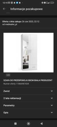 Szafa do przedpokoju