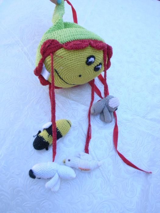 pendura cama bebe croche sol