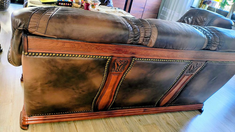 Zestaw mebli holenderskich 3,2,1 plus puf