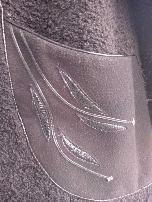 Пальто чорне осіннє шерстяне Emis/ 52 р.