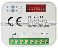 Receptor de Garagem RX-Multi Frequências 300-868MHZ