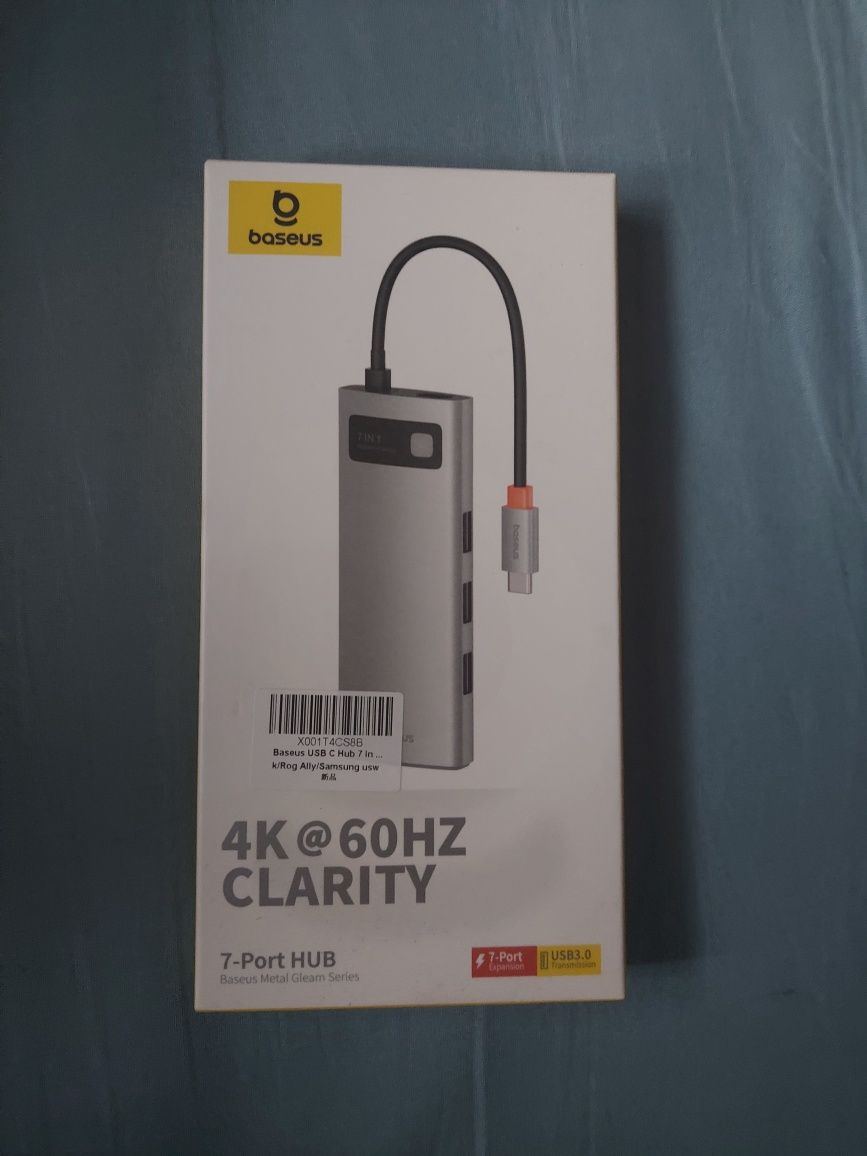 USB -Хаб Baseus Metal Gleam Series HUB de 7 puertos