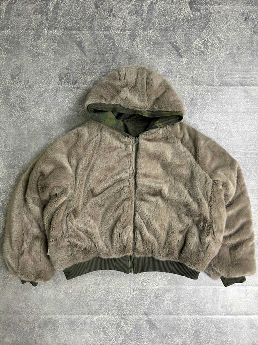 Бомбер двосторонній камо с мехом куртка курточка пуховик мех MA-1 M S