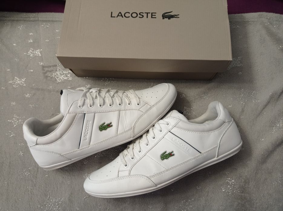 Buty Lacoste Chaymon rozmiar 44 skóra białe skórzane męskie j. Nowe