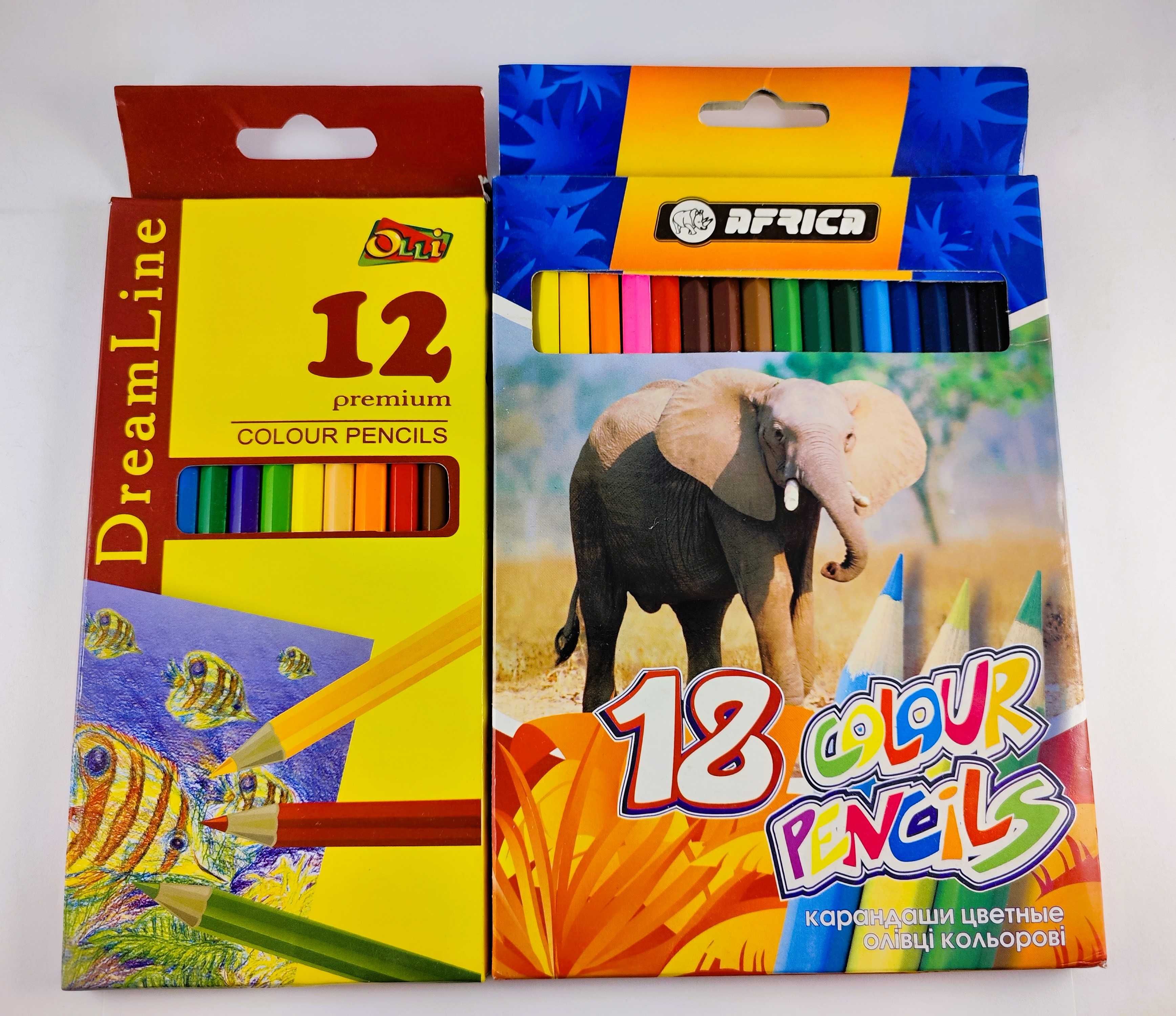 Новые упаковки цветных карандашей Olli(12 шт) Германия и Africa(18 шт)