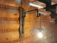 Lampa ścienna kinkiet stare drewno stal loft retro vintage