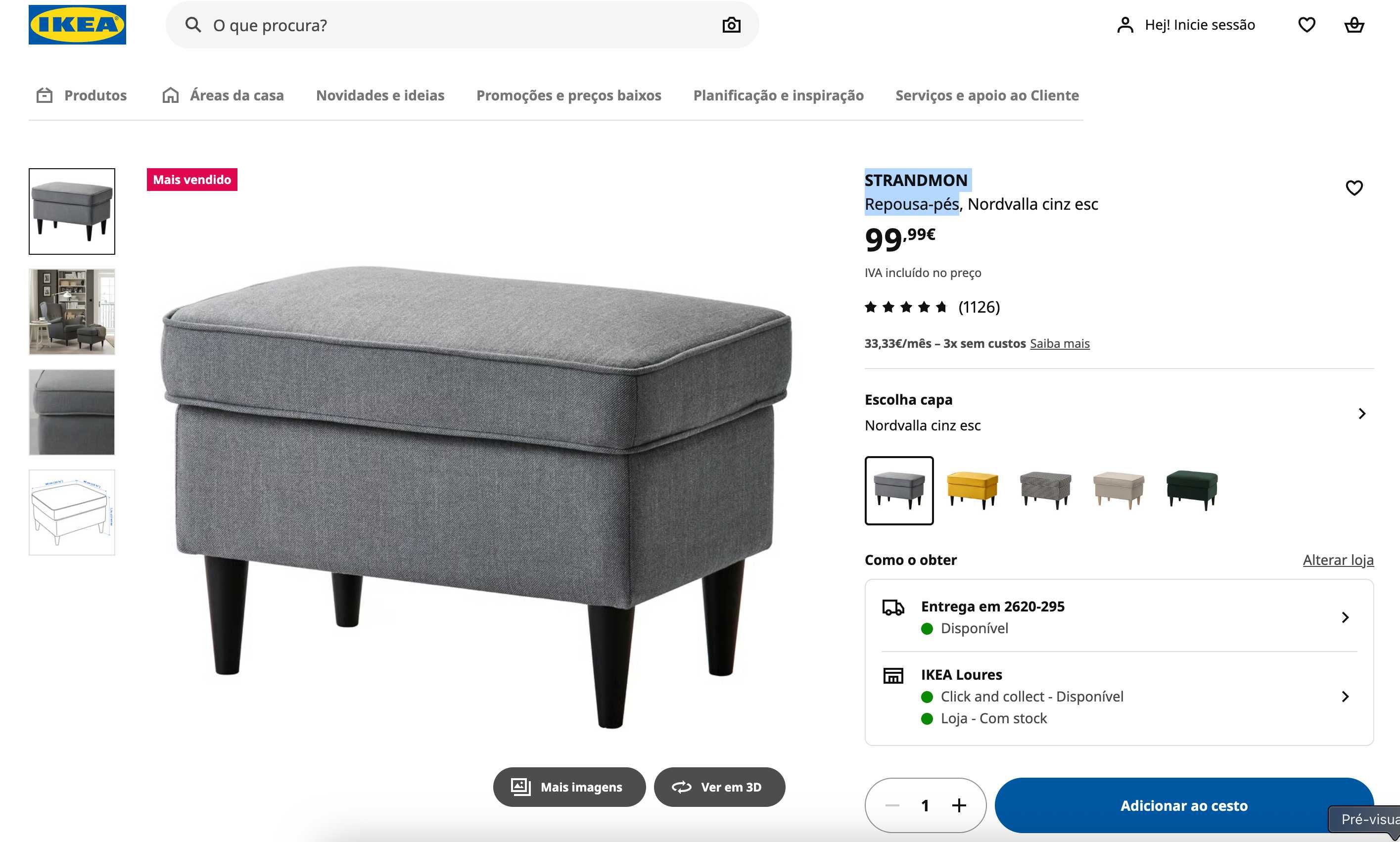 Repousa-pés STRANDMON Ikea