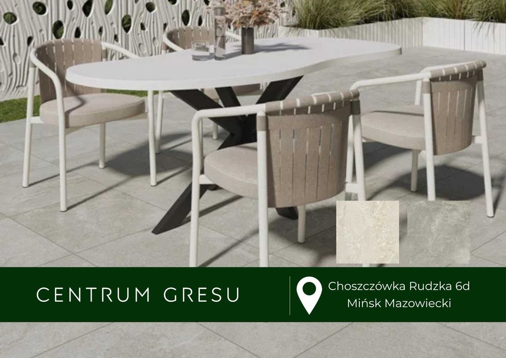 Płyta tarasowa Crusil Quartz Pumice Titanium 60x60 Taras Podjazd Ogród