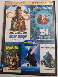 Epoka Lodowcowa 1 i 2 Madagaskar Ekspres Polarny Potwory i Spółka DVD