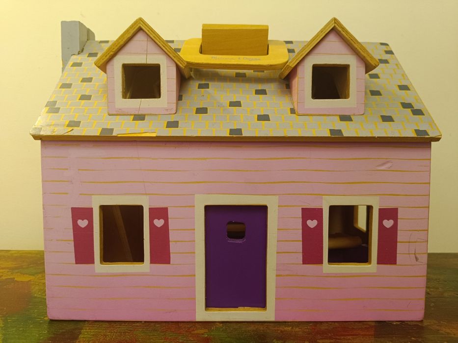 Casa de Bonecas de Madeira Dobrável Melissa & Doug Fold & Go Mini Doll