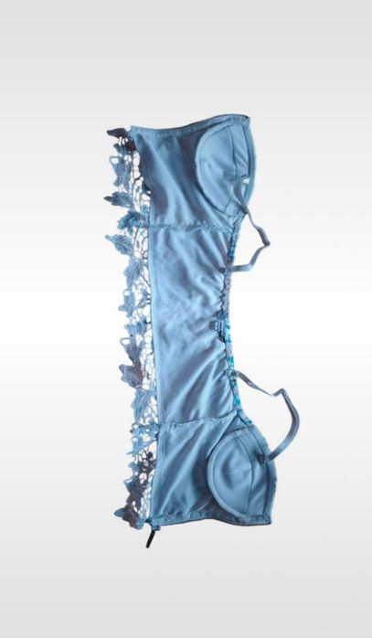 Damski koronkowy crop top