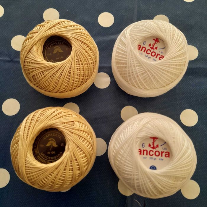Novelos de linha n.º 6  para croché