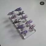 Fioletowe Morskie Tipsy Press On Nails